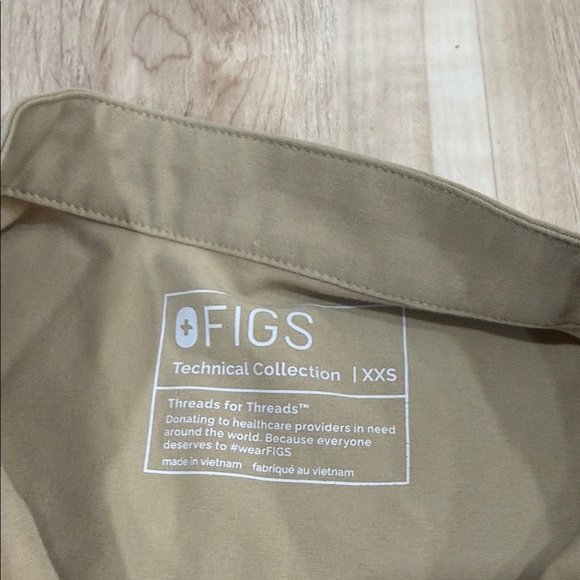 FIGS Rafaella Scrub Top in Sandstone - Picture 2 of 5